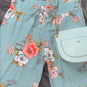Floral flowy pants